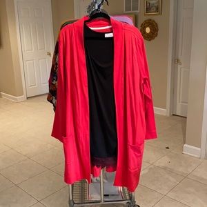 Isaac Mizarahi 3X knit open front cardigan L1